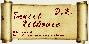 Daniel Milković vizit kartica